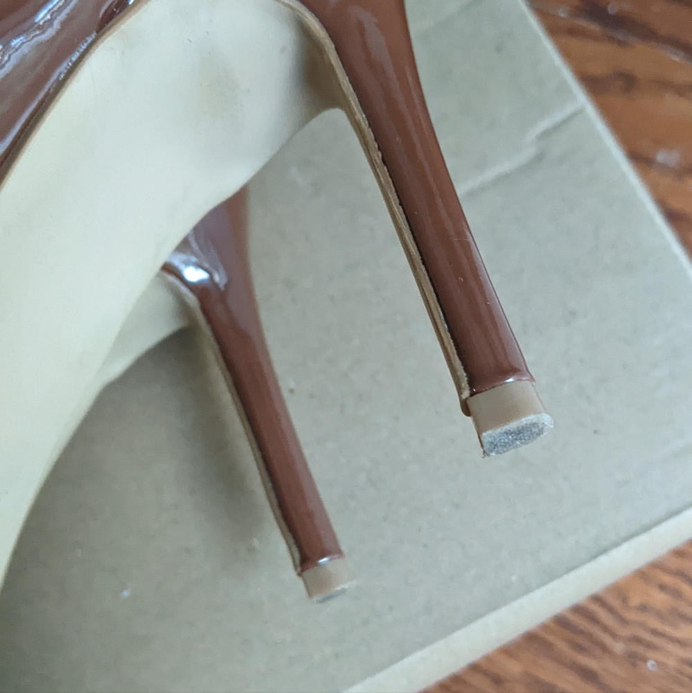 Steve Madden Elwyn Patent Ankle Boots, 9.5, Brown - Picture 9 of 13